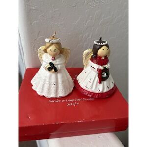 Vintage Gurley+Vermont store Christmas Candles NOS  Unlit  angels Lot Of 5 LOOK